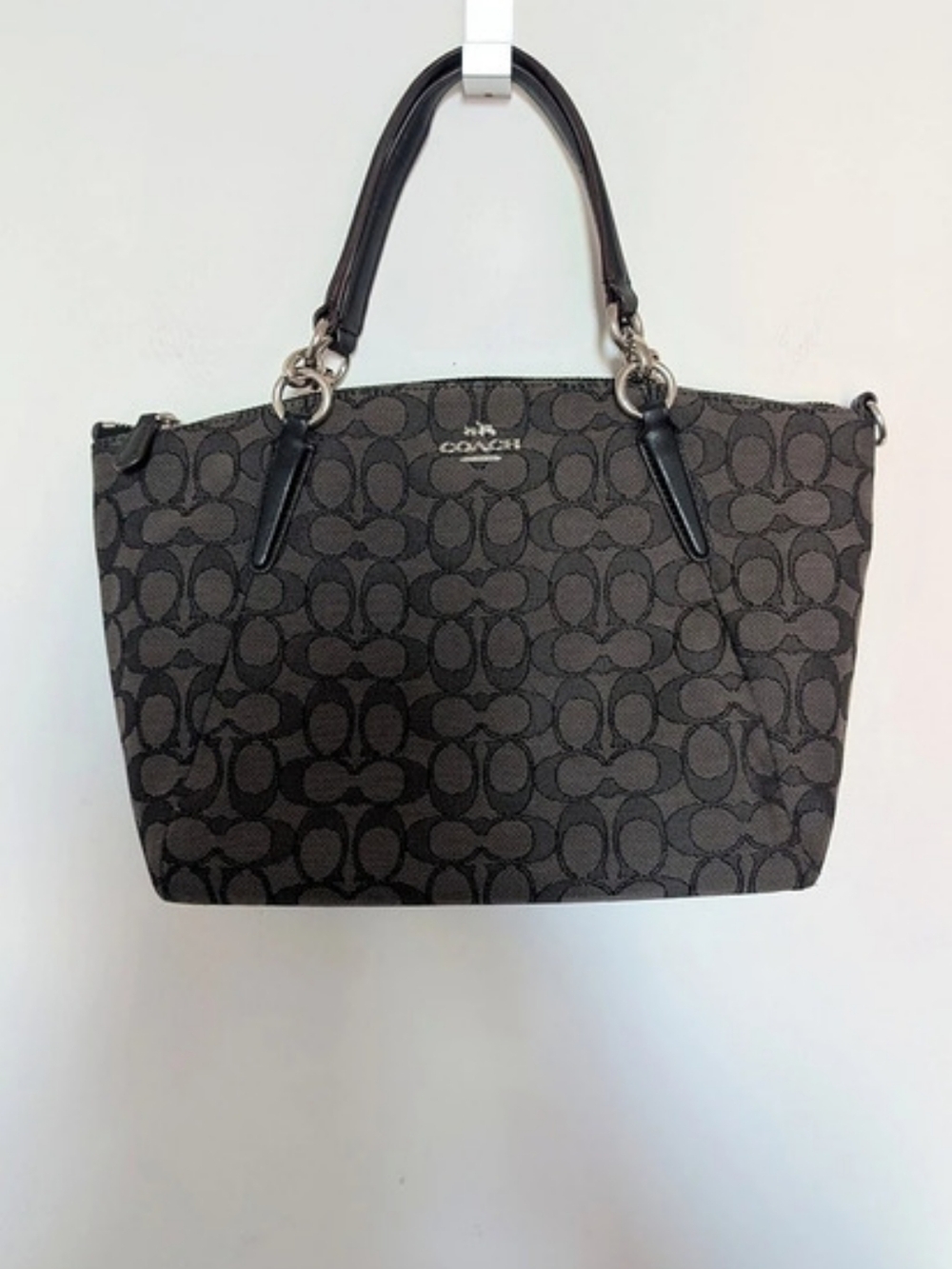 Coach Small Tote Signature Canvas Black & Brown